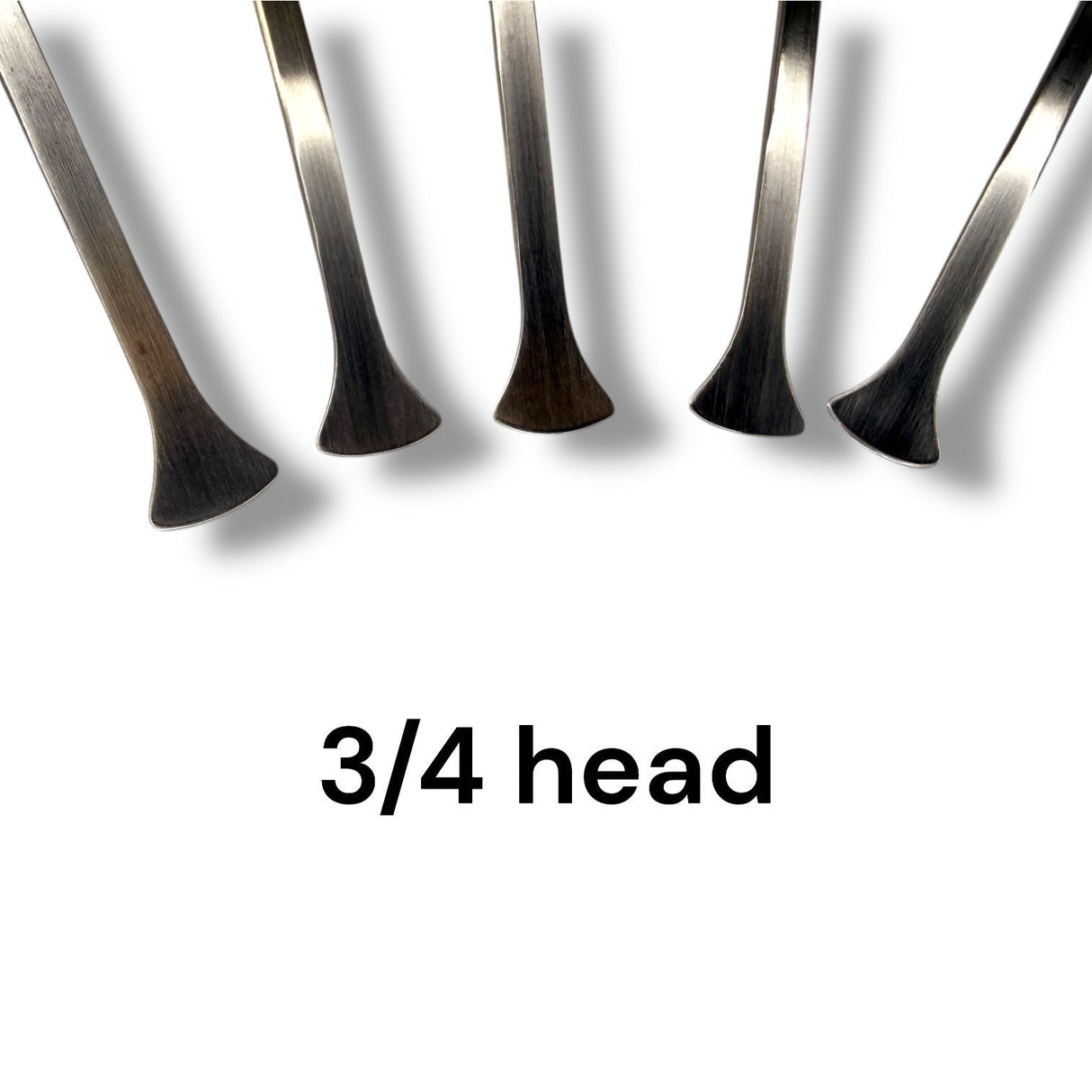 Anson PDR Rattlesnake 3/4" tail PDR tools with curved whale tails for dent repair. Made in USA.