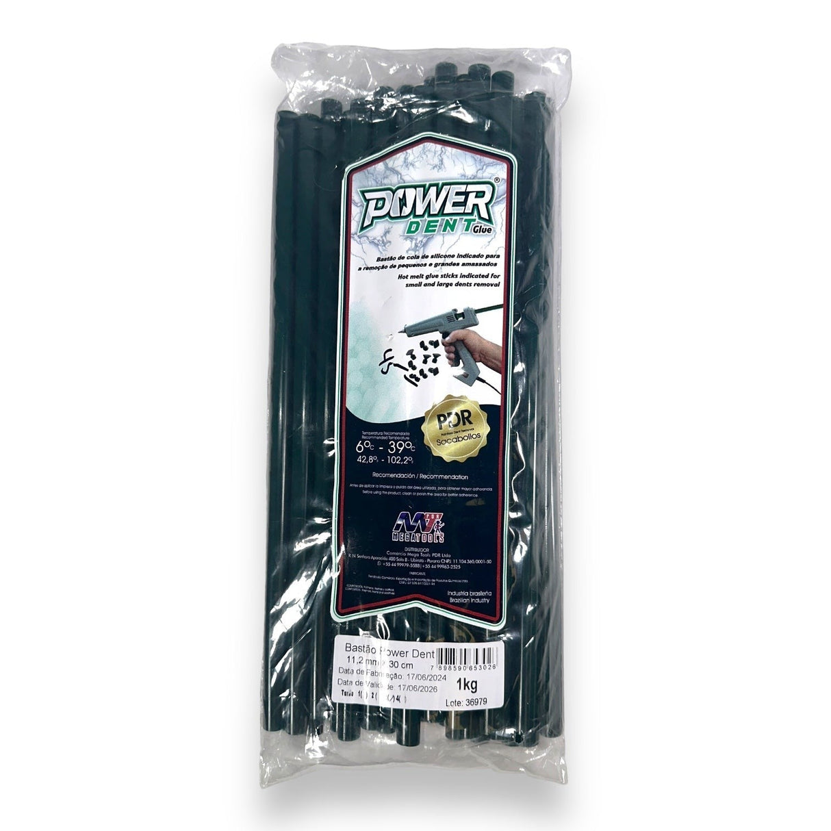 Anson PDR Brazilian Green Hot Glue sticks for mid-temperature dent removal. 1kg pack.