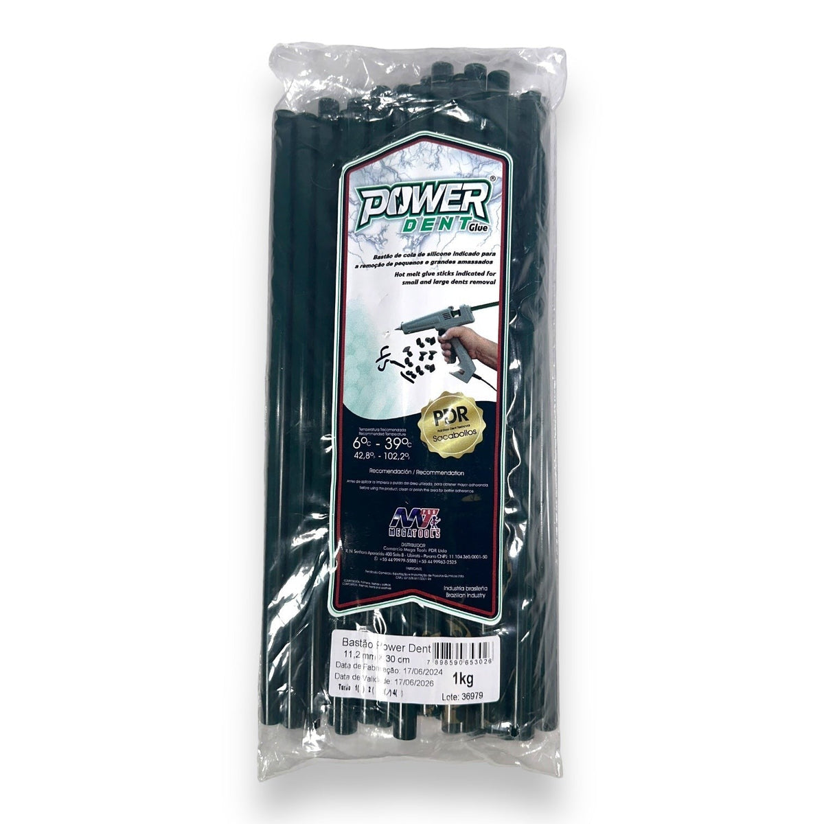 Anson PDR Brazilian Green Hot Glue sticks for mid-temperature dent removal. 1kg pack.