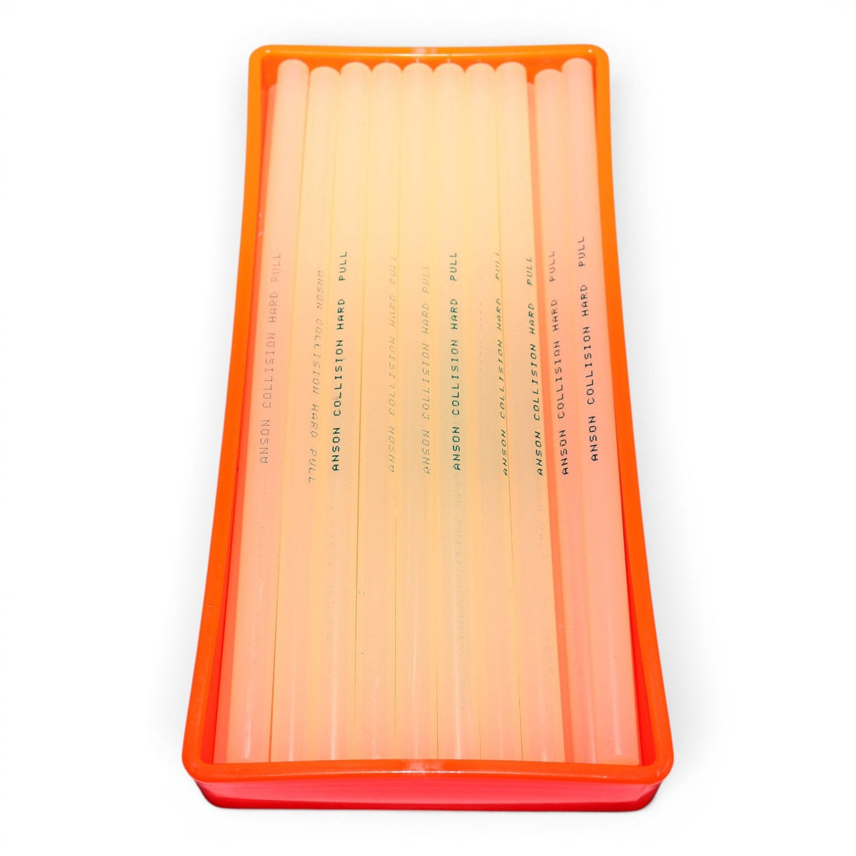 Anson PDR 20 sticks of hard pull collision glue in an orange tray. Designed for static pulls.
