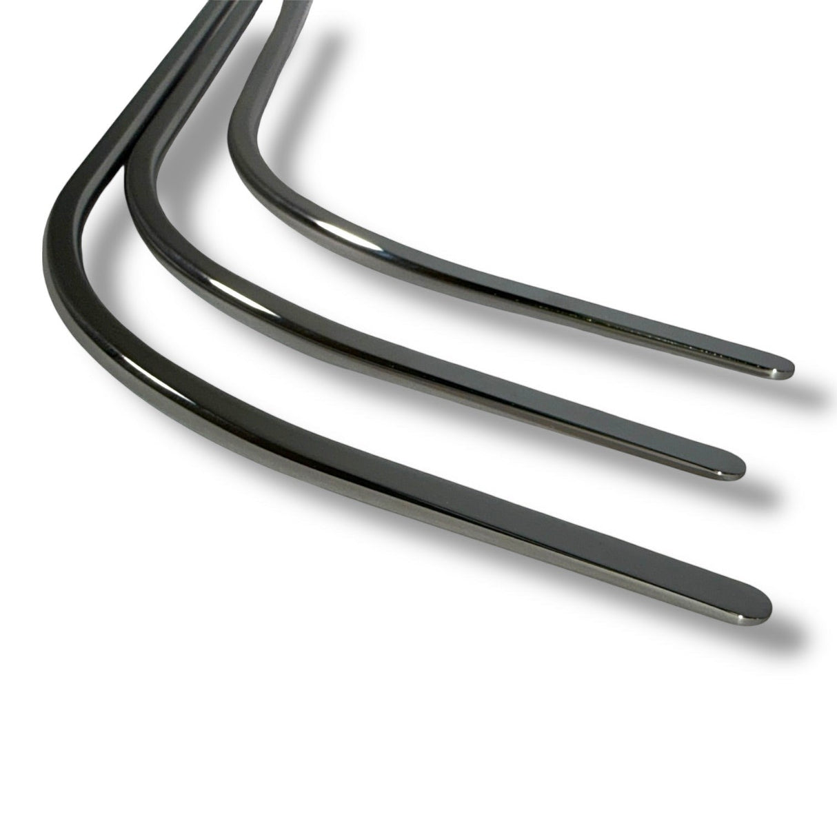 Anson PDR COMPACT HUB Slow J Blade Rods in various lengths, made of polished metal for precision access in tight spaces.