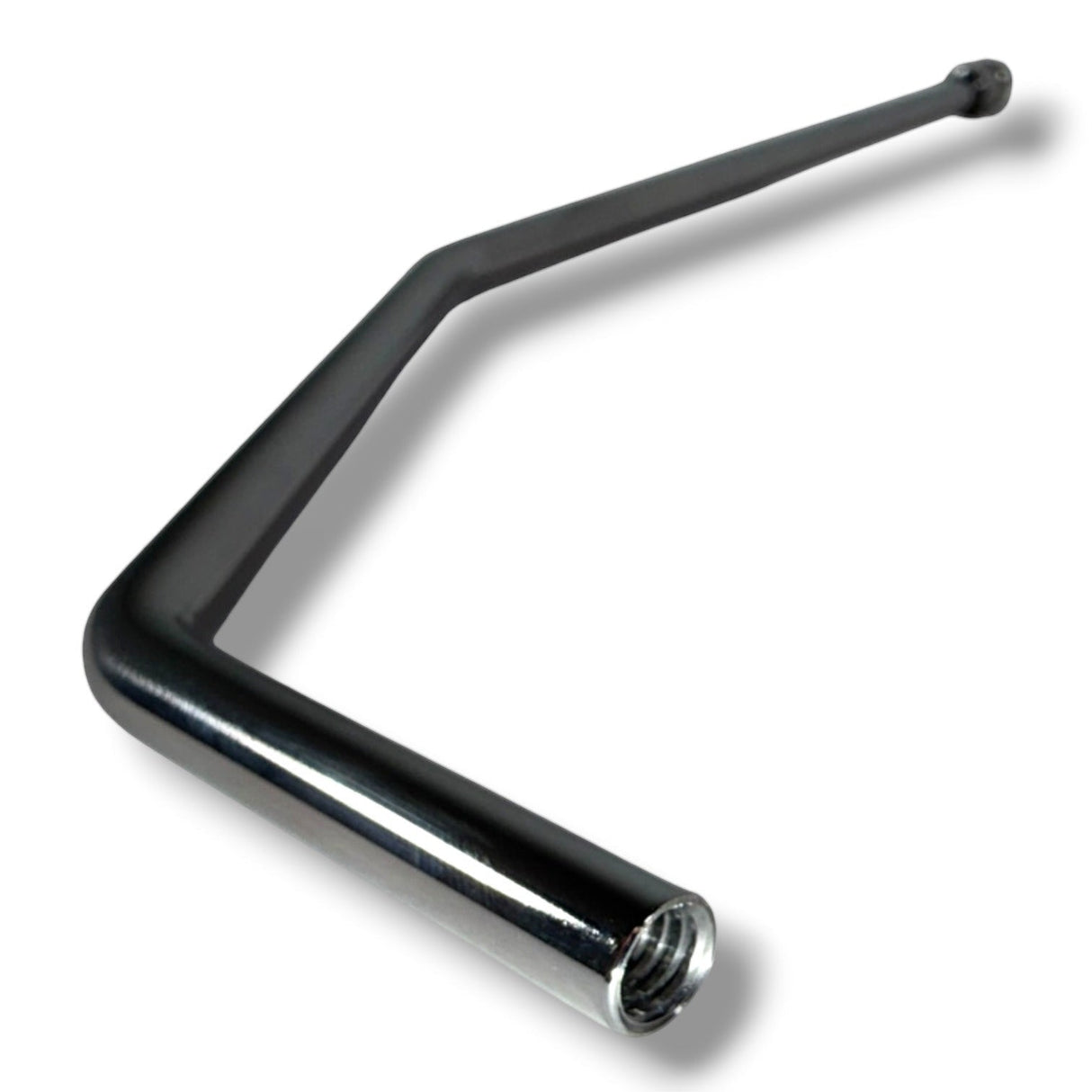 Anson PDR COMPACT HUB Fender Tool Rods, a dark metal rod with a 90-degree bend and threaded end, designed for accessing tight spaces.