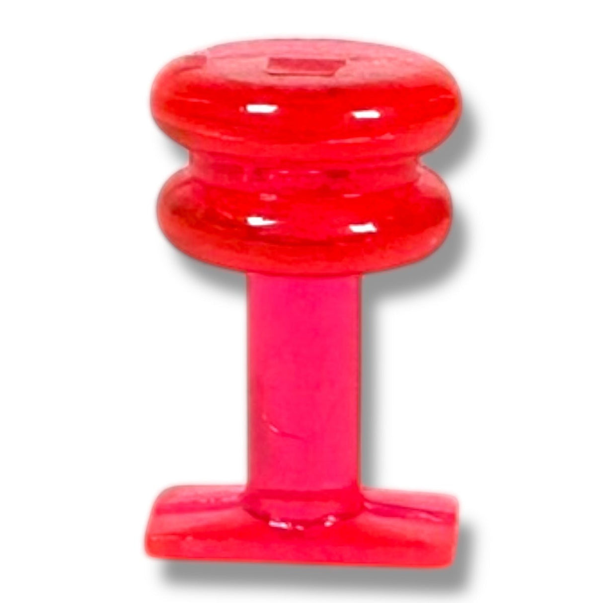 Anson PDR red plastic finishing tab with a compression head and flexible edges for dent repair.