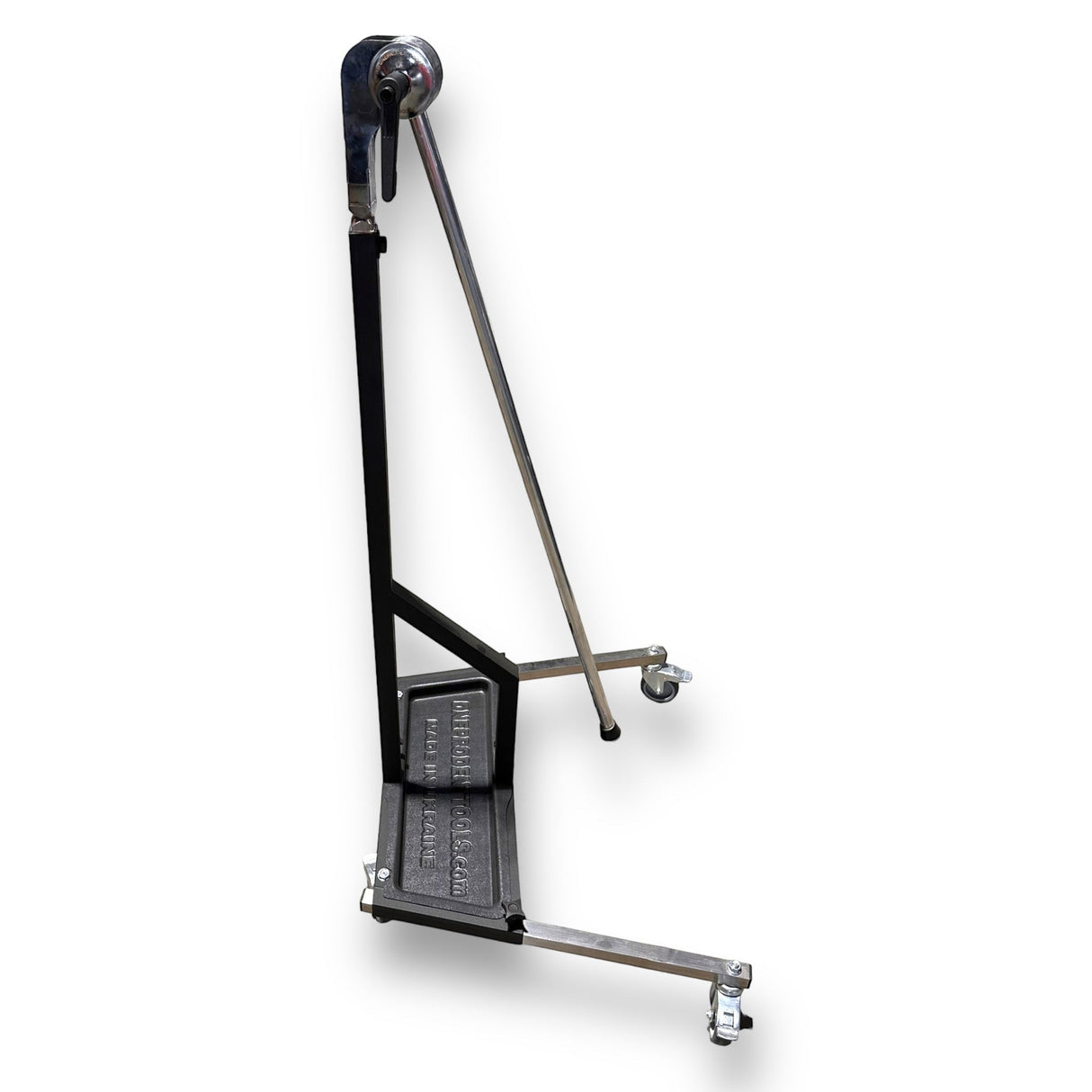 Anson PDR DNE light stand with adjustable arm and weighted base on wheels.