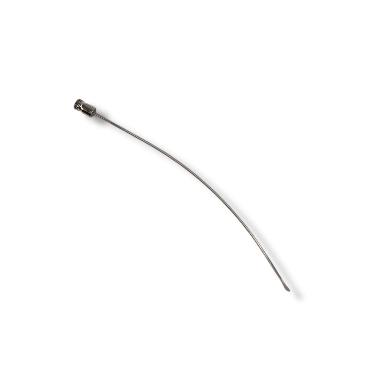 Anson PDR Rattlesnake 3/4" tail PDR tool, curved metal rod with a small threaded tip.
