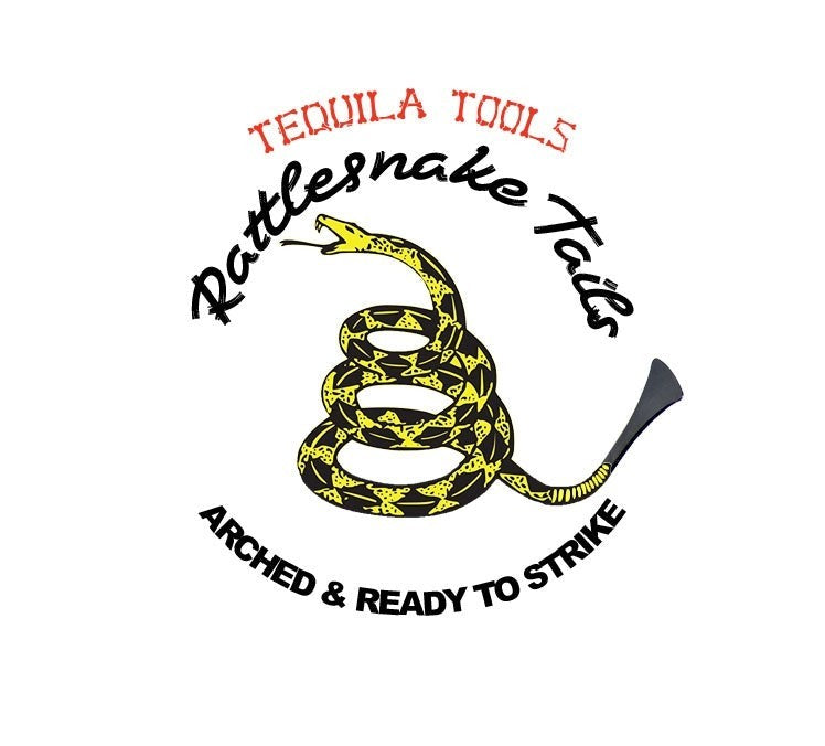 Anson PDR Rattlesnake 1 1/4" Tail PDR tool with coiled yellow and black snake graphic.