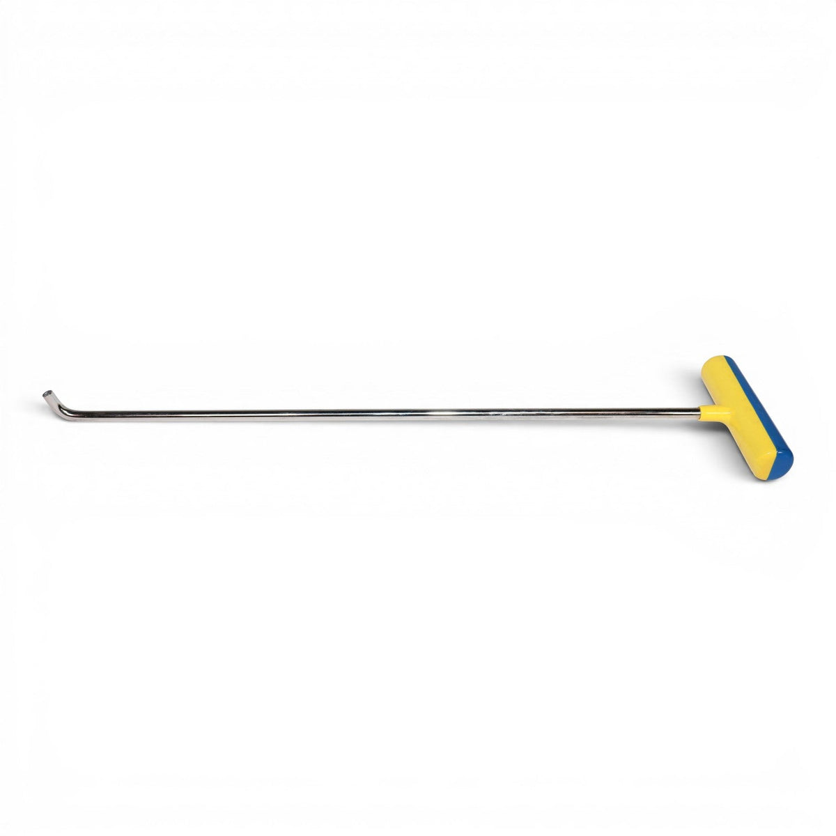 Anson PDR stainless steel single bend PDR rod with interchangeable tip and yellow/blue T-handle.