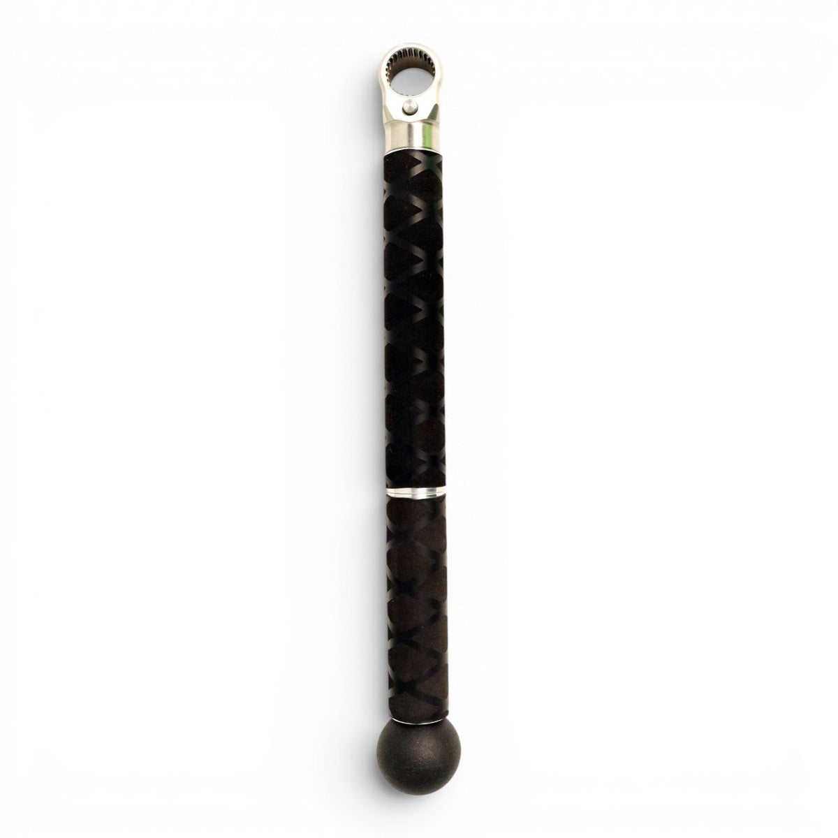 Anson PDR Tactical Grip 3 Handle Set with black X-flock rubber grip and silver connector.