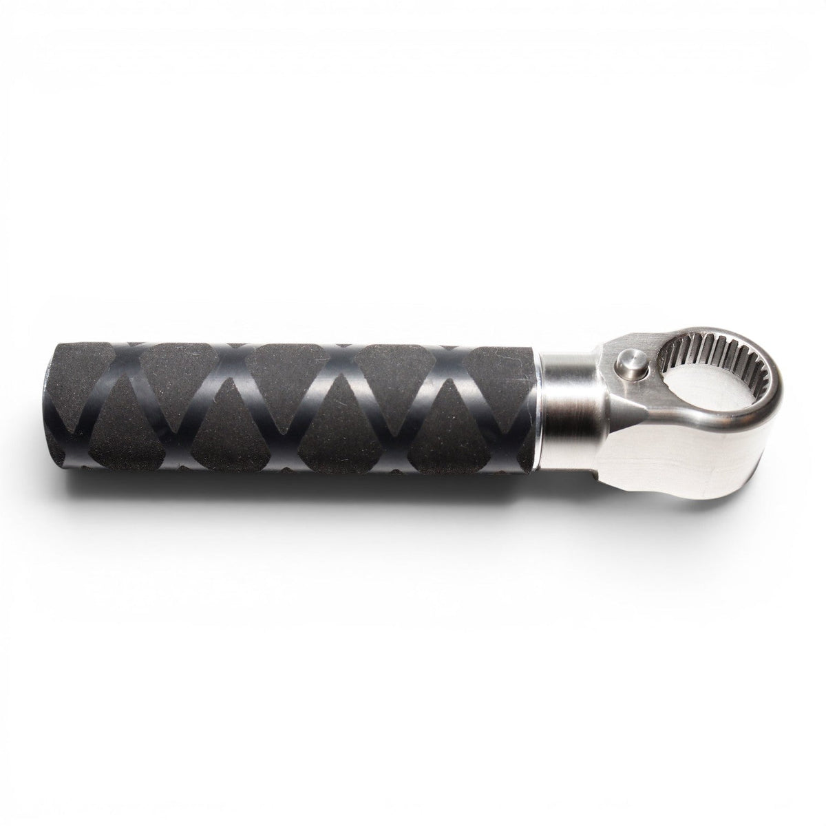 Anson PDR Tactical Guerrilla Grip handle with stainless steel end and textured black grip.