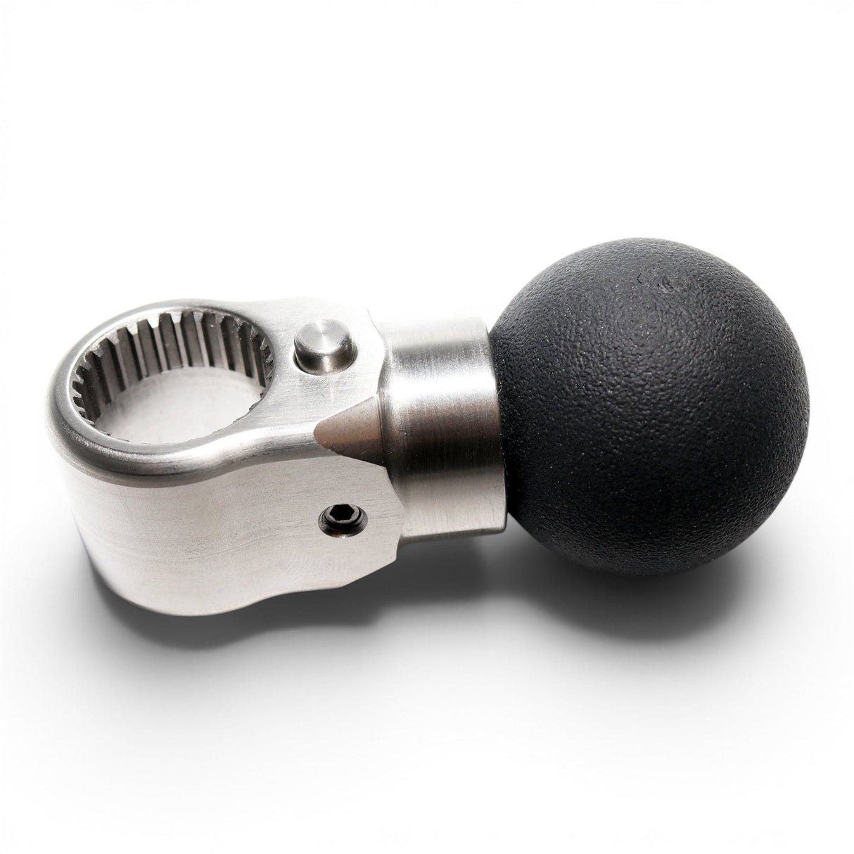 Anson PDR Tactical Guerrilla Grip handle made of stainless steel with a black tactical ball grip. Fits HUB system tools.