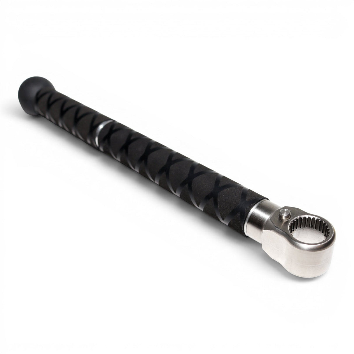 Anson PDR Tactical Guerrilla Grip handle with stainless steel ratcheting head and black textured grip.