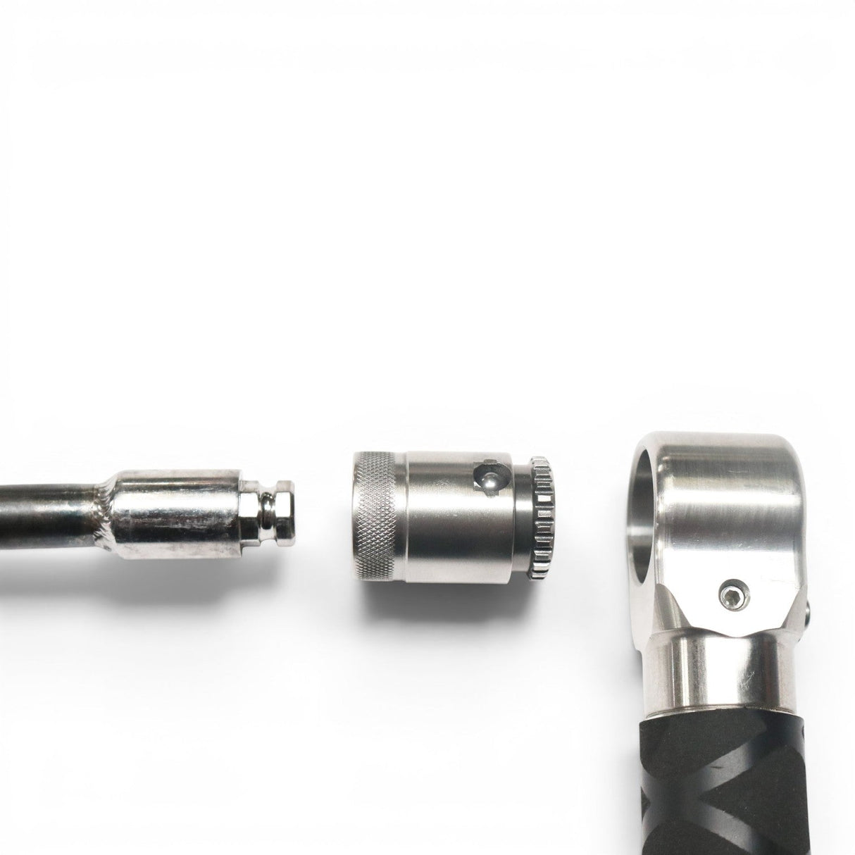 Anson PDR Tactical Guerrilla Grip Ultra Dent Tools hub adapter with duel locking mechanism. Silver metal.
