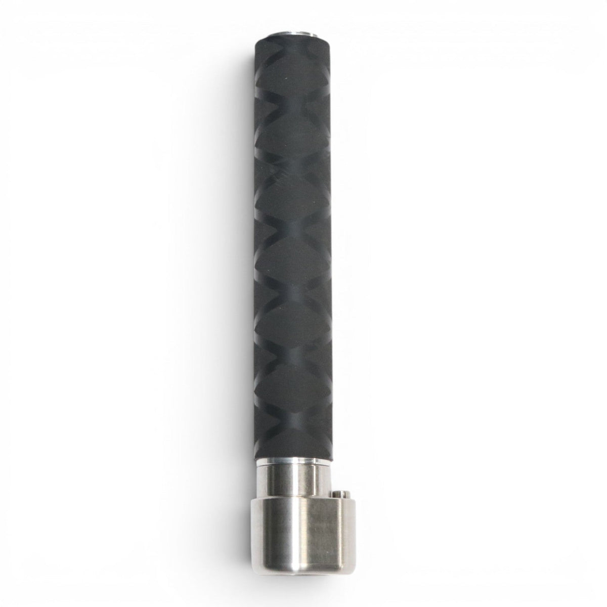 Anson PDR black tactical inline grip handle with X-FLOCK rubber grip and stainless steel base.