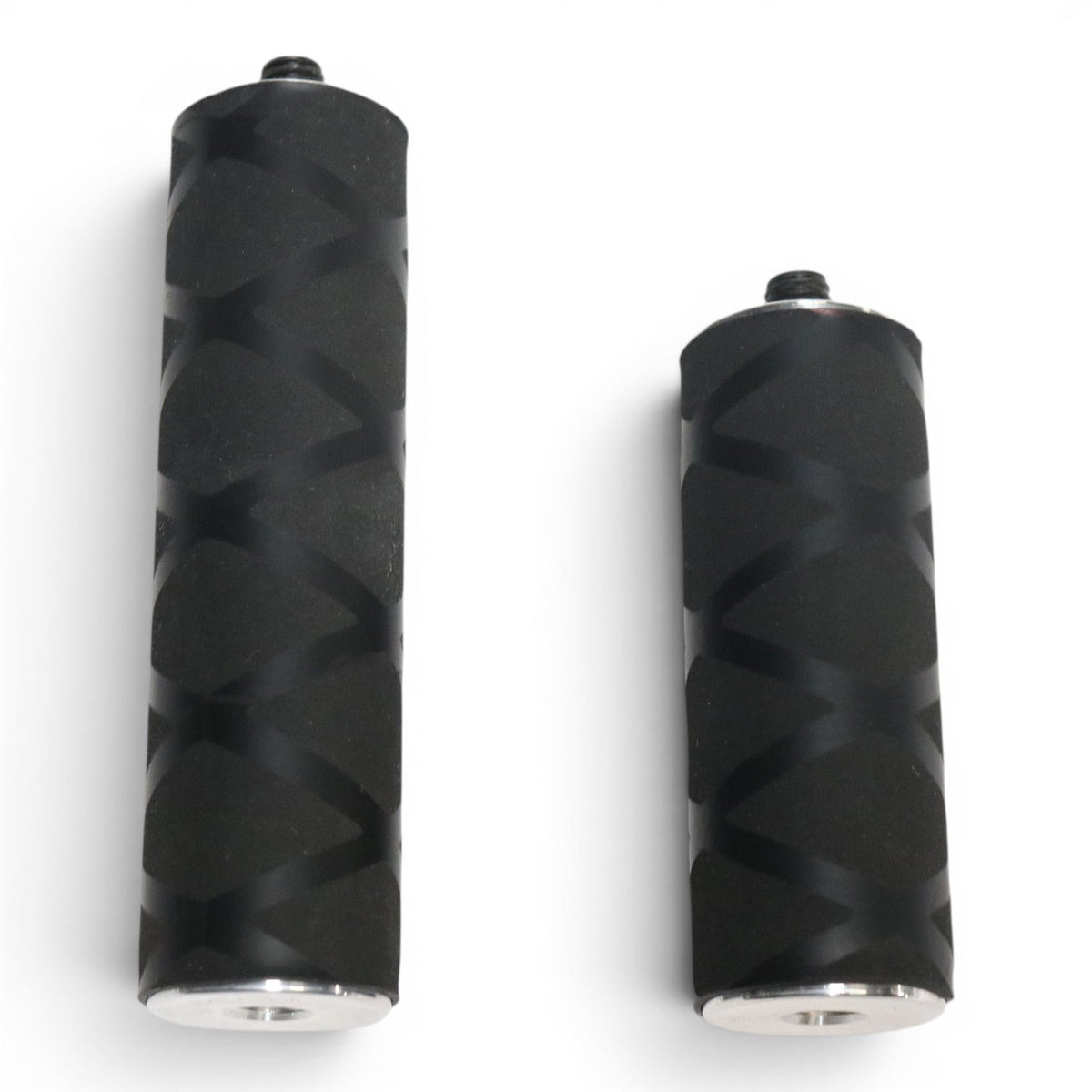 Anson PDR tactical knurled handle extensions with X-grip, black aluminum, 5/16-18 thread, available in 3"-6" lengths.