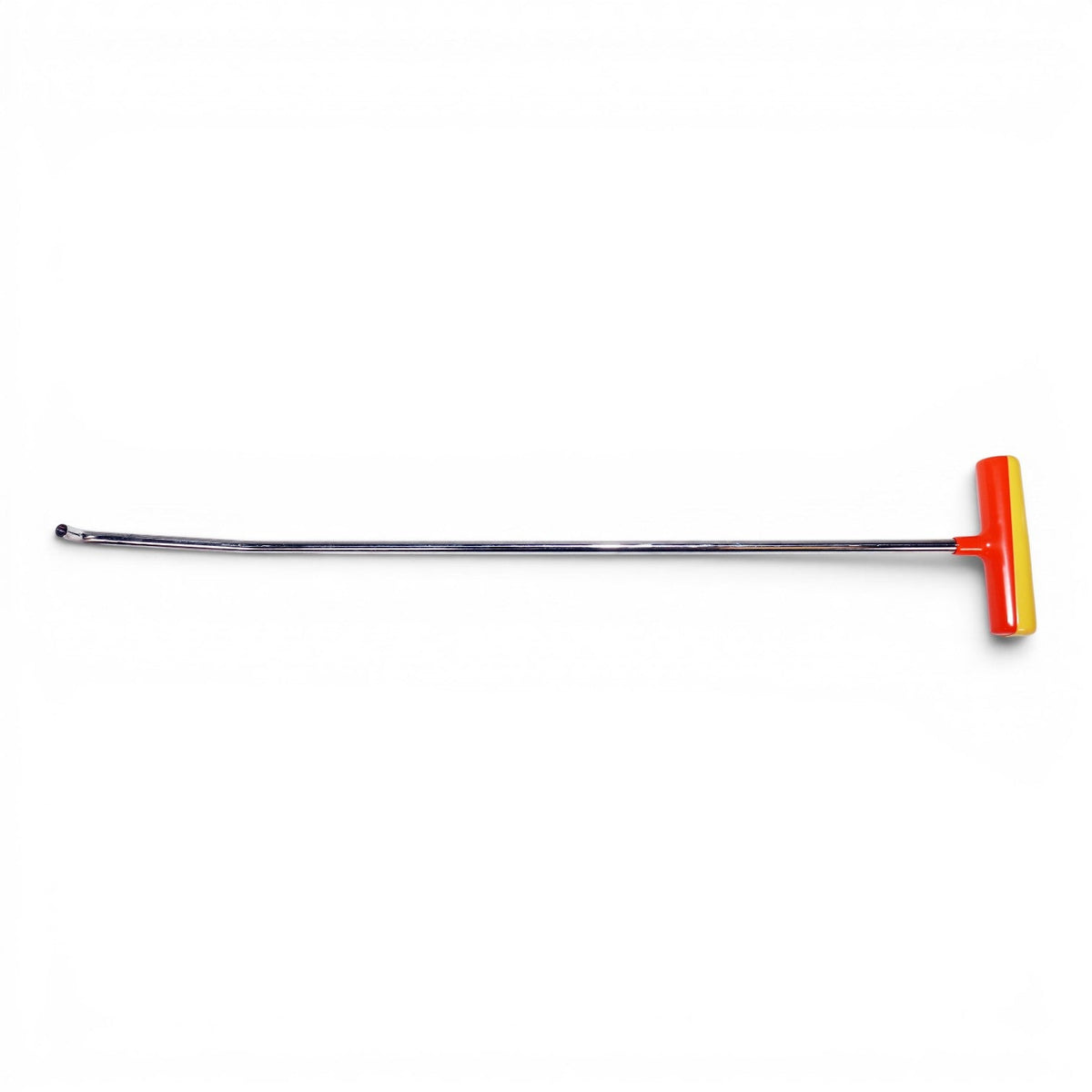 Anson PDR Tequila double bend stainless steel rod with interchangeable tip and red/yellow T-handle. 18"-48" lengths.