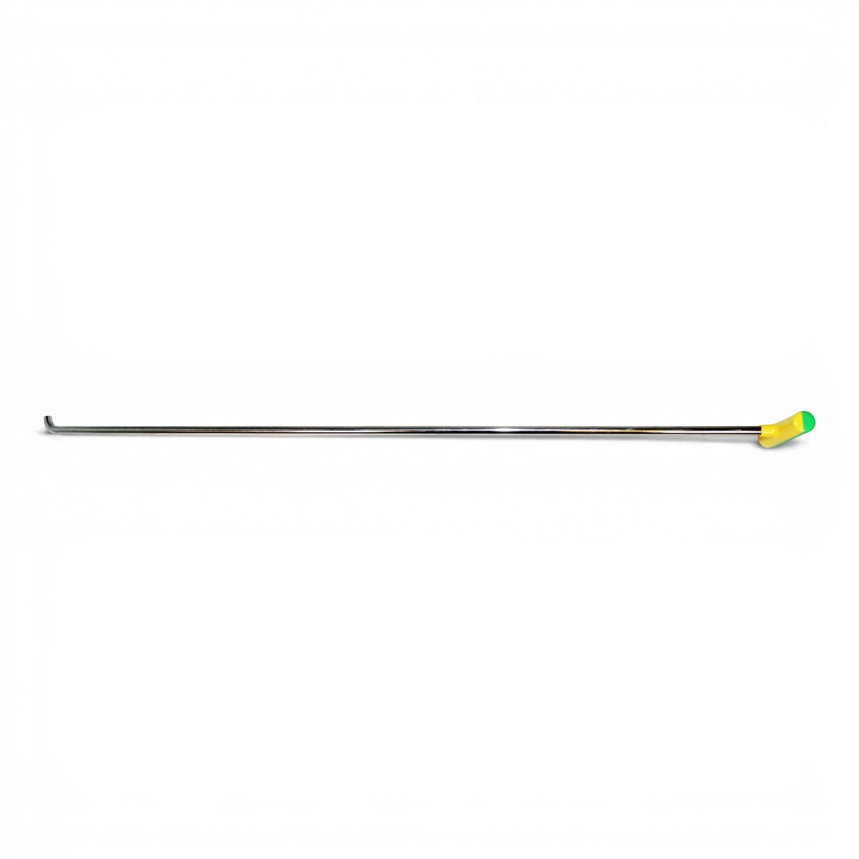 Anson PDR Tequila single bend stainless steel PDR rod with interchangeable tip and yellow/green handle.