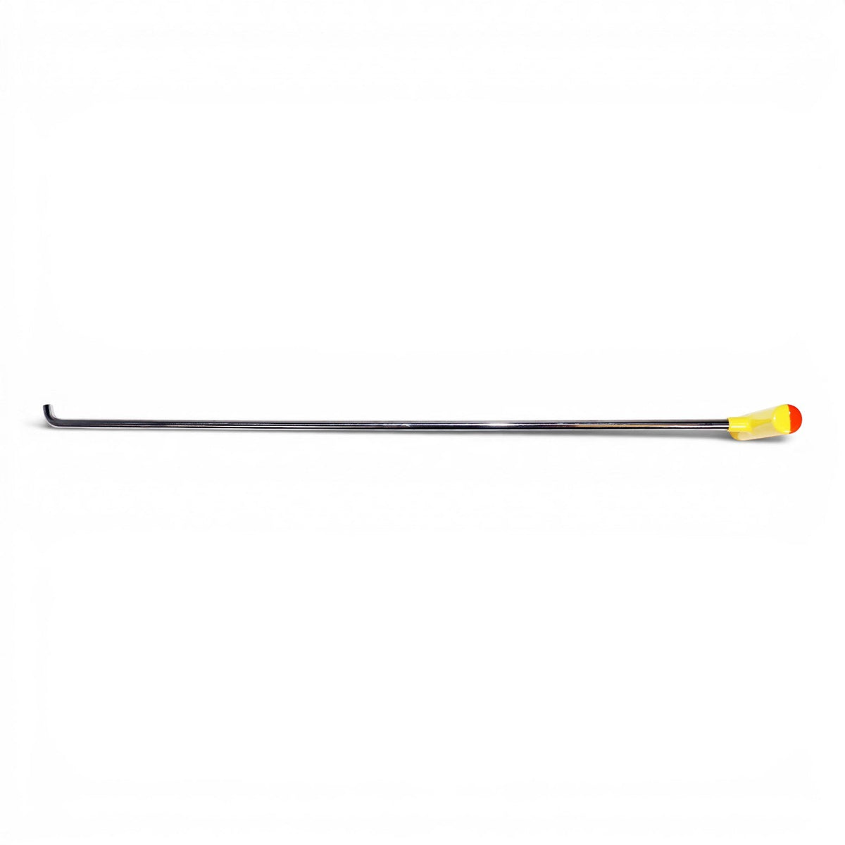 Anson PDR Tequila single bend stainless steel PDR rod with interchangeable tip and fixed handle. Yellow and red tip.