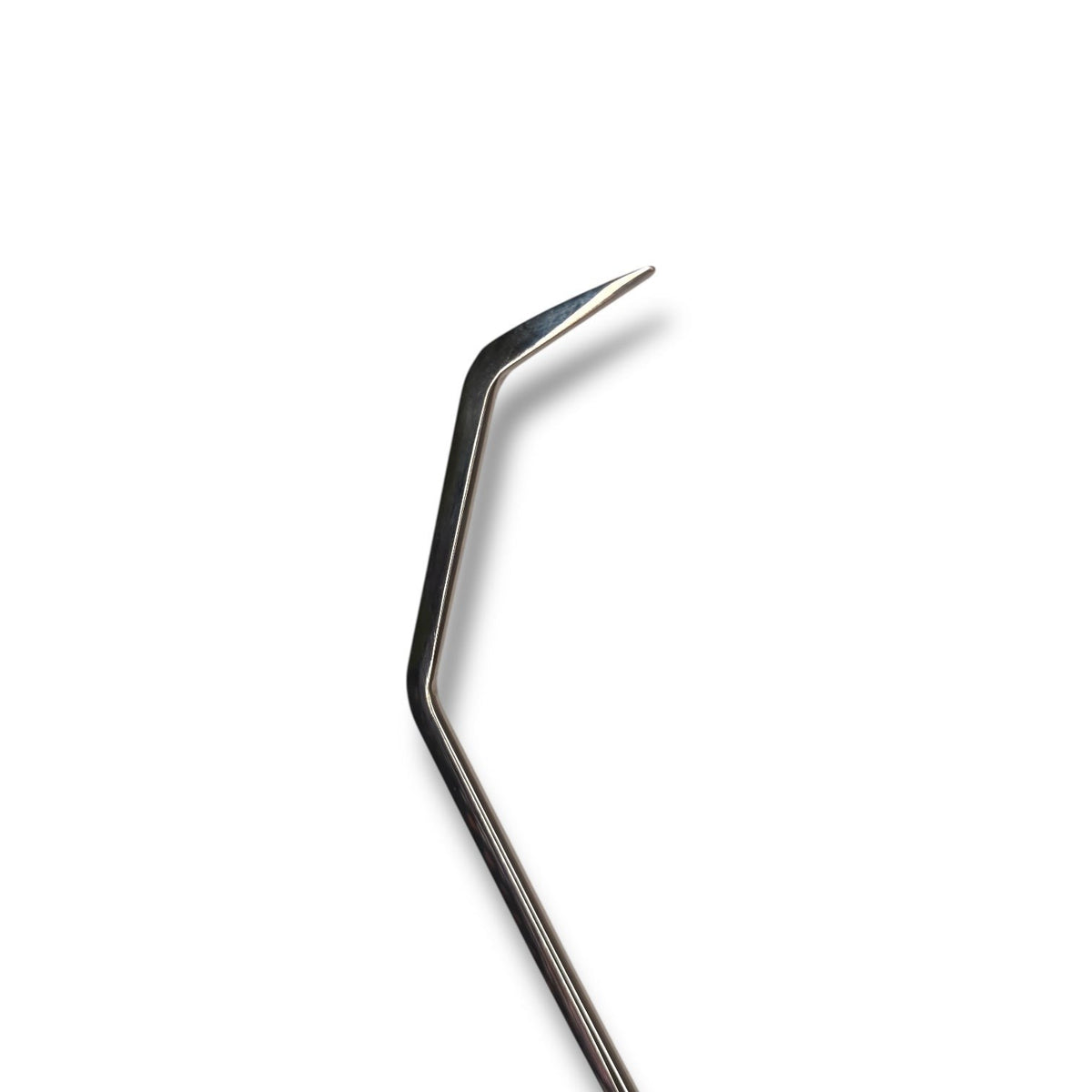 Anson PDR Danny Espinal tool, a 13-inch metal rod with a sharp, angled tip for precise pushes into small door holes.