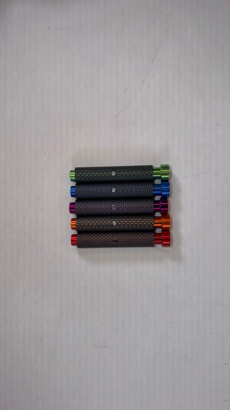 Anson PDR Dent Vision ShockBlocker X4 carbon fiber knockdown tool with orange metal ends and magnetic side detail