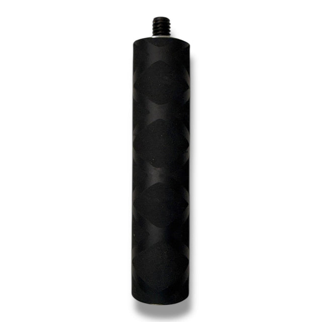 Anson PDR black knurled handle extension with X-grip, 7/8" diameter, 5" length.