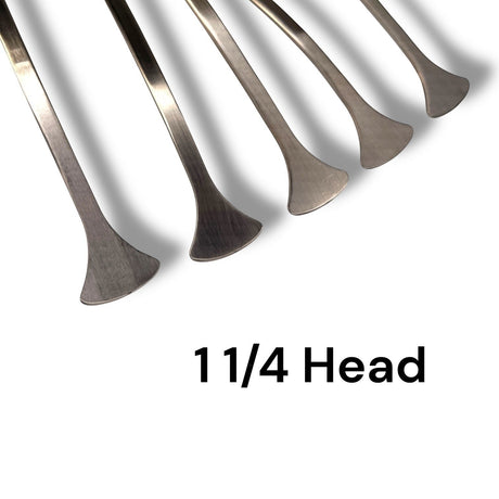 Anson PDR Rattlesnake 1 1/4" tail set with compact hub handles. Metal PDR tools.