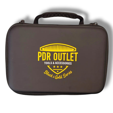 PDR Outlet black carrying case with yellow PDR Outlet Black & Gold Series logo for slide hammer kit