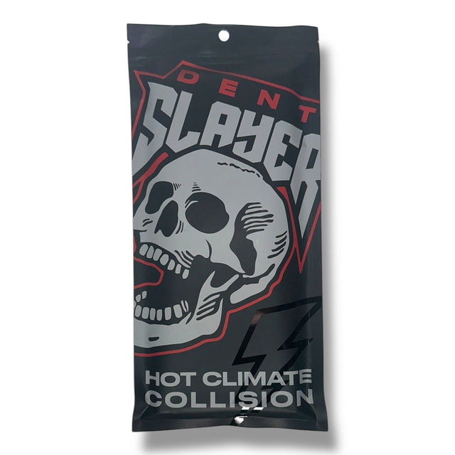 Anson PDR Dent Slayer Collision Glue Hot Climate for large dents and hail damage repair. Black packaging with skull graphic.