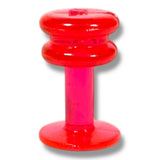 Anson PDR red plastic finishing tab with a double-ridged head and flat base, designed for PDR repairs.