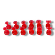 Anson PDR red plastic finishing tabs for paintless dent repair, variety pack with different sizes and shapes.