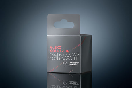 Anson PDR Glexo Gray Cold Glue adhesive for hot weather use above 86°F/30°C, 18g.