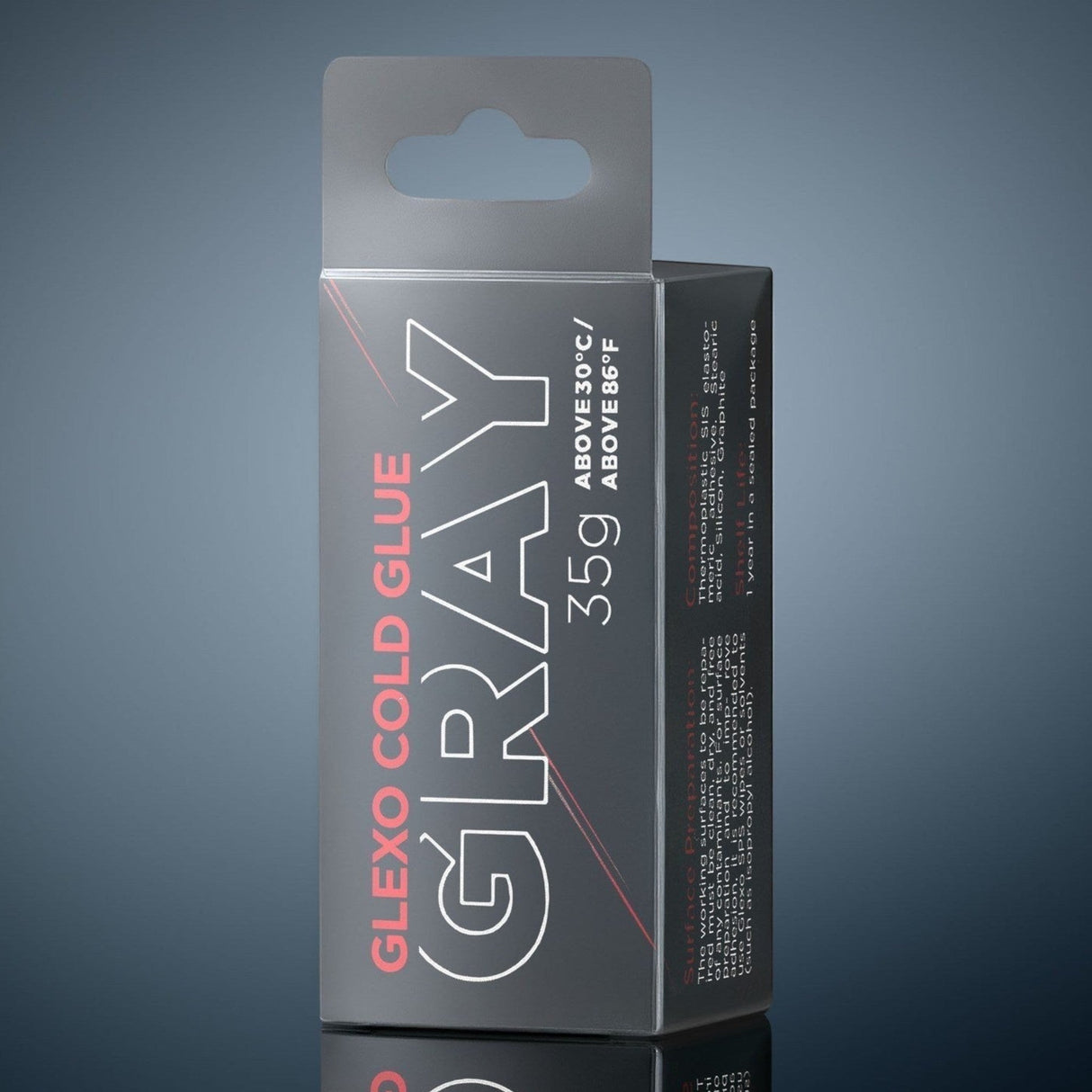 Anson PDR Glexo Gray cold glue adhesive for hot weather, 35g. Designed for use above 86°F/30°C.