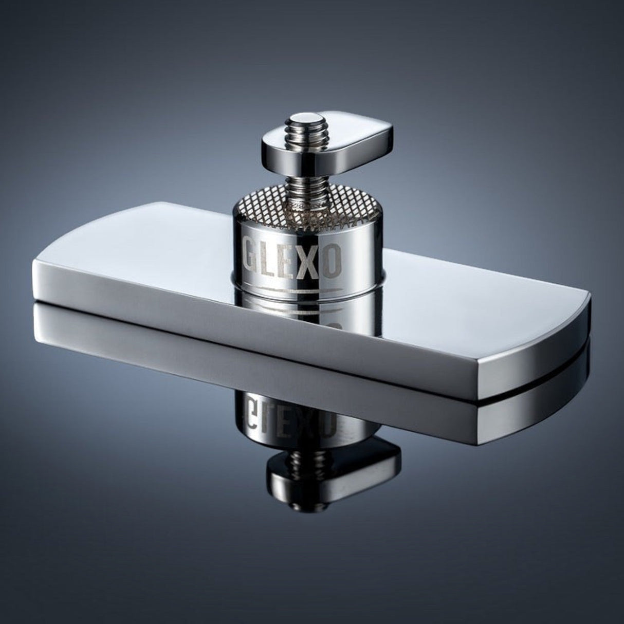 Anson PDR Glexo rectangular metal PDR tab with a threaded core for cold glue dent repair on a reflective surface.