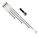 Anson PDR Lucky 7s PDR tool set featuring four metal dent repair rods of varying lengths and a tactical compact handle.