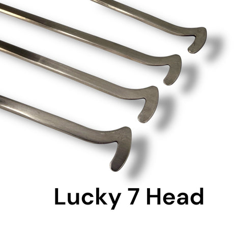 Anson PDR Lucky 7s PDR tool set featuring four stainless steel dent repair rods with unique 7-shaped heads
