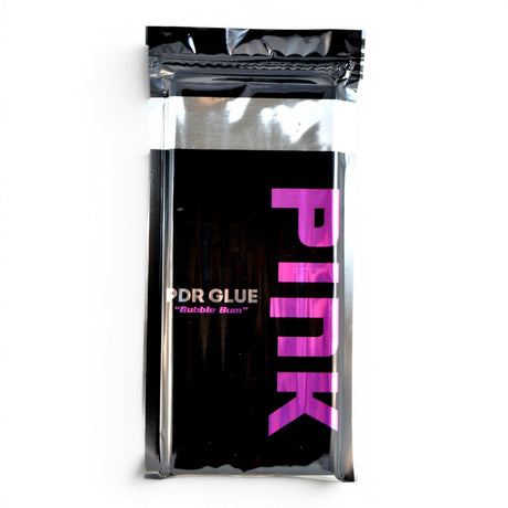 Anson PDR Bubble Gum Pink PDR glue sticks for dent removal, 10-inch sticks in a resealable bag.