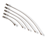 Anson PDR Rattlesnake 1 1/4" tail PDR tools, set of 5 metal whale tail rods with compact hubs.