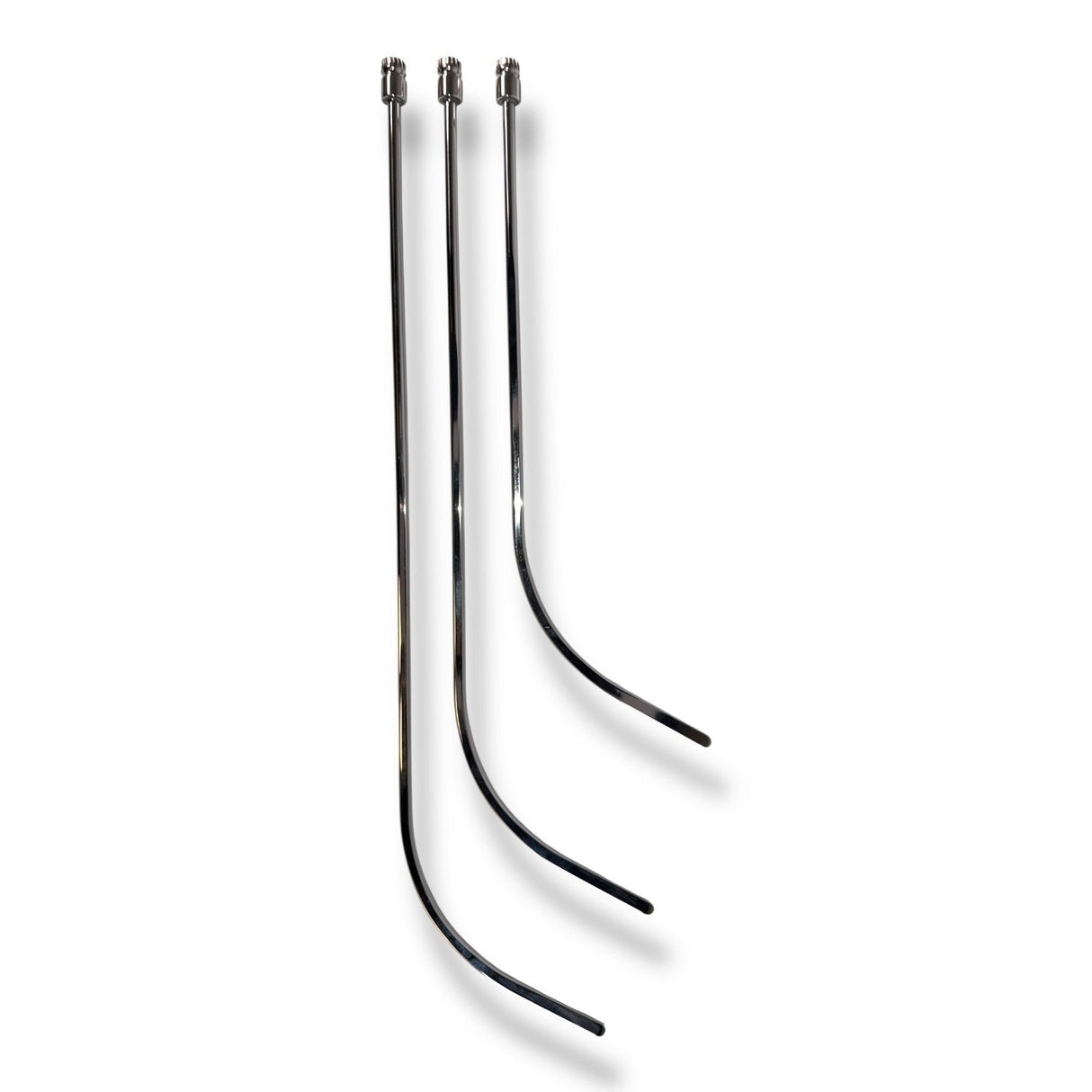 Anson PDR Swoop COMPACT Blade Hub set of three metal rods with tapered ends and curved tips for accessing tight spaces.