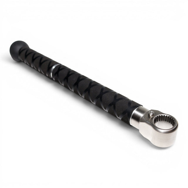 Anson PDR Tactical Guerrilla Grip handle with stainless steel ratcheting head and black textured grip.
