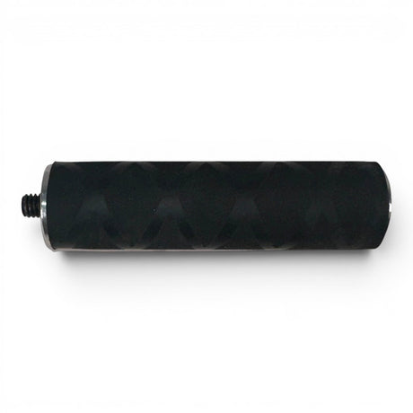 Anson PDR black tactical knurled handle extension with 5/16-18 thread and X-grip installed.