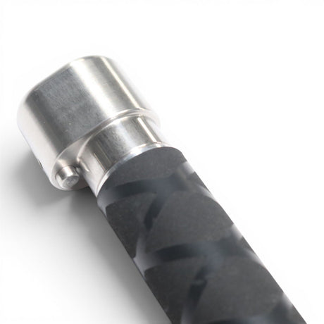 Anson PDR tactical inline grip handle with X-FLOCK rubber grip and stainless steel end.