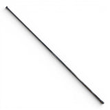 Anson PDR Tequila double header rod handle, black metal, available in multiple lengths, with two screws for pushing tips.