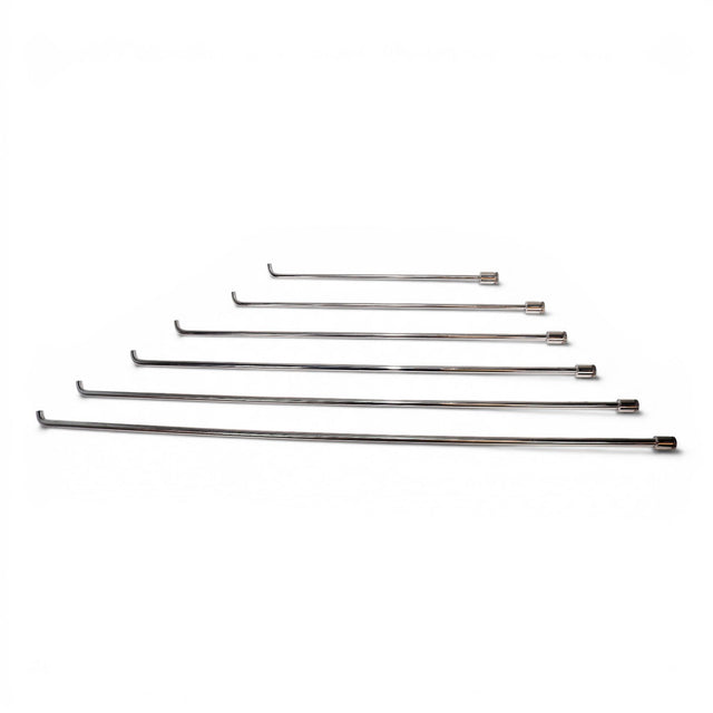 Anson PDR Tequila Single Bend stainless steel PDR rods with interchangeable tips. Set of 7 rods in varying lengths and diameters.