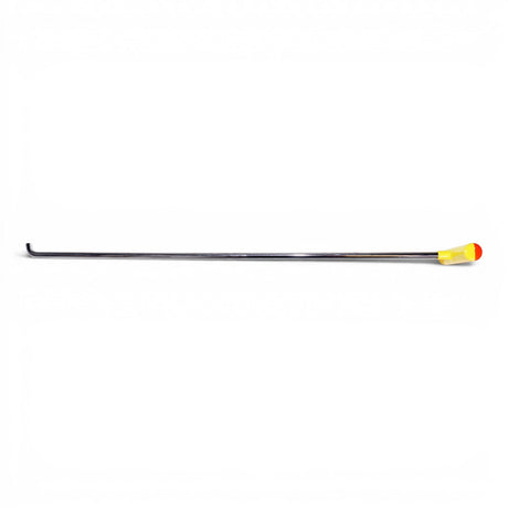 Anson PDR Tequila single bend stainless steel PDR rod with interchangeable tip and fixed handle. Yellow and red tip.