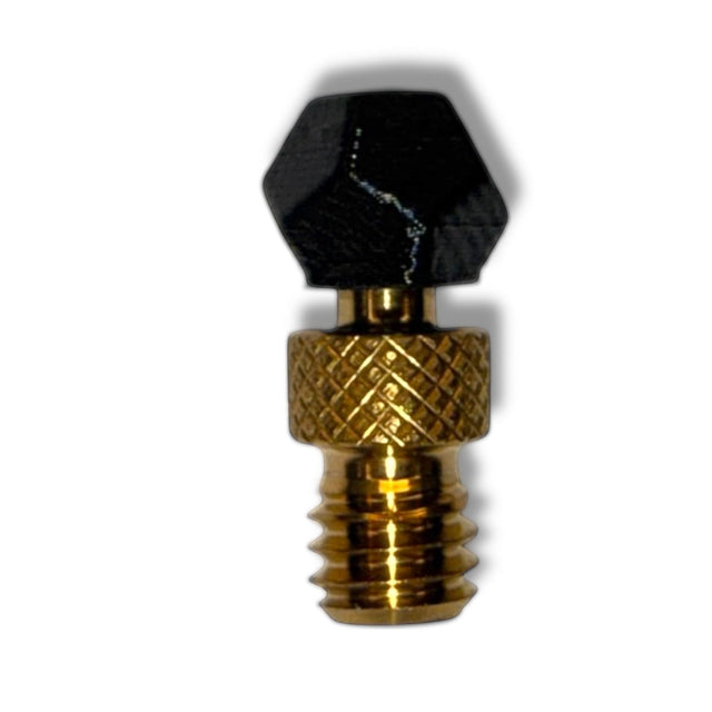 Dent Vision black TPU rubber Wizard Dice dent repair tool with gold threaded base.