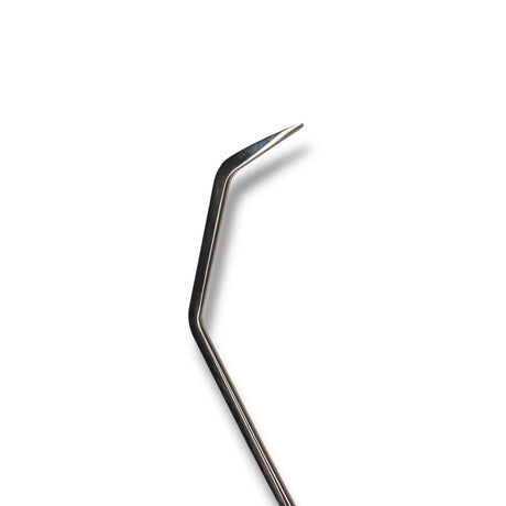 Anson PDR Danny Espinal tool, a 13-inch metal rod with a sharp, angled tip for precise pushes into small door holes.