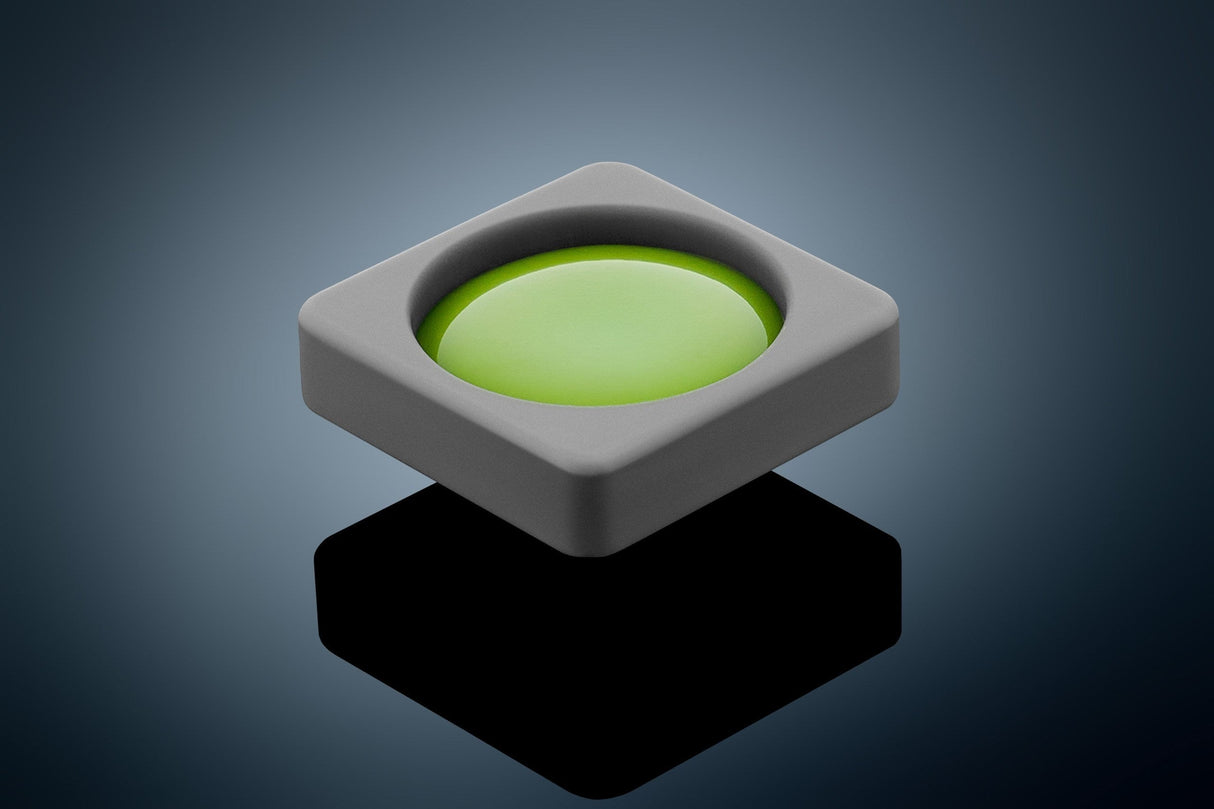 Anson PDR Glexo Diablo Cold Glue in a grey silicone mold, bright green compound. Professional PDR tool.