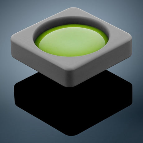 Anson PDR Glexo Diablo Cold Glue in a grey silicone mold, bright green compound. Professional PDR tool.
