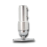 Anson PDR Carbon Tech Never Loose magnetic light mount with ball joint and mounting plate, made of silver aluminum.