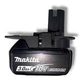 Anson PDR Trifecta adapter for Ryobi batteries to Makita, DeWalt, or Milwaukee tools. Black plastic construction.