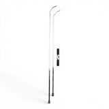 Anson PDR stainless steel double bend rods with sharp tips and tactical T-handle. Set includes 42" and 48" rods.